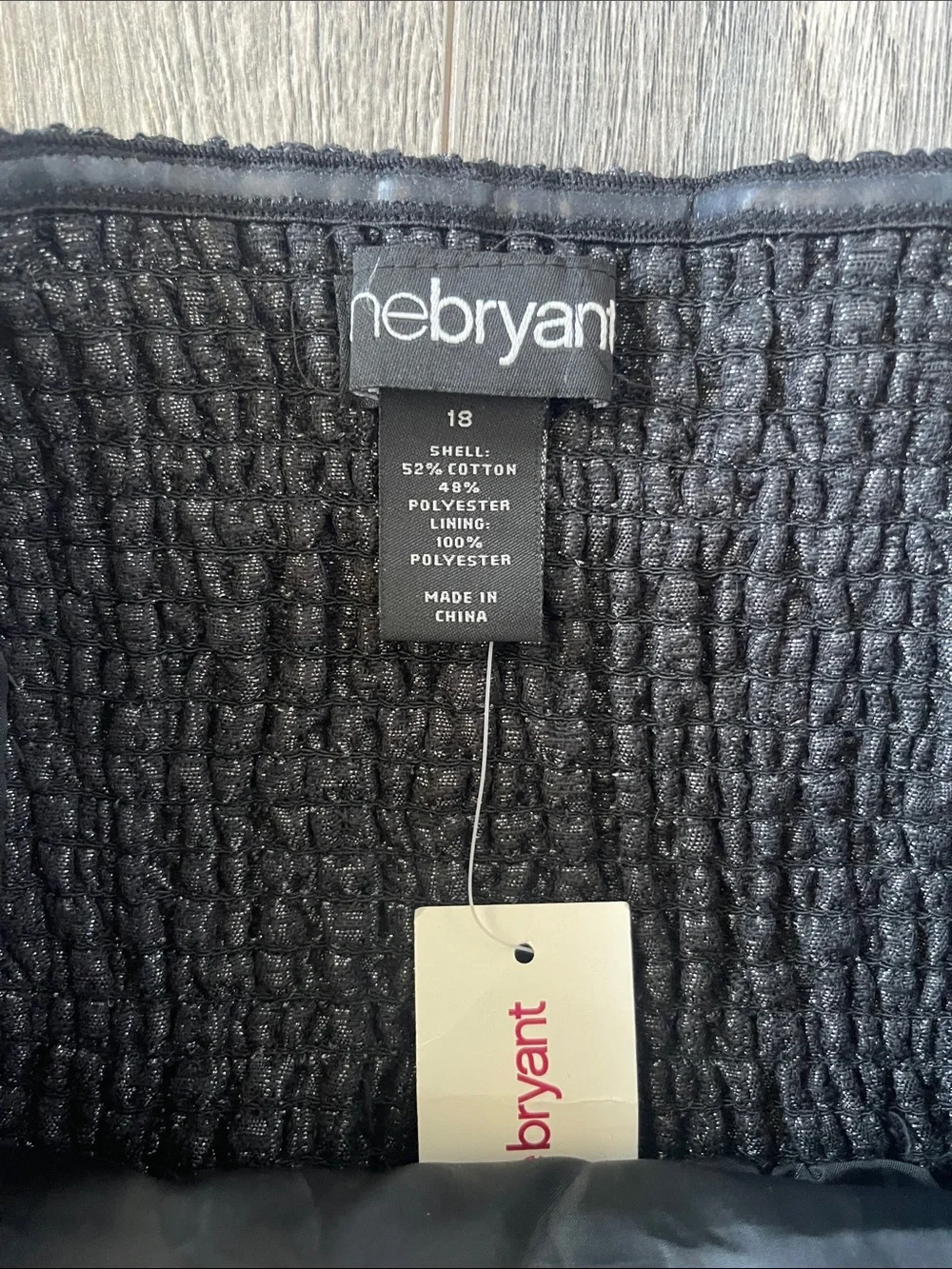 Lane Bryant Black Strapless Bow-Waist Textured Bustier Top - Picture 2 of 9